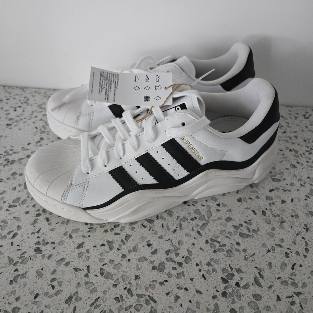 Adidas Superstar White and Black Sneakers